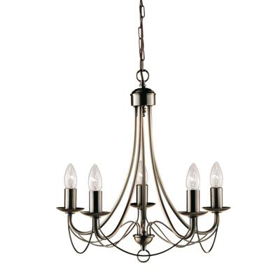 Searchlight KroonluchterMaypole 46cm 5-lichts mat bronsbruin - 6345-5AB
