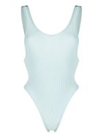 Reina Olga maillot de bain nervuré à dos ouvert - Bleu - thumbnail