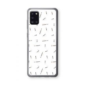 Hipster stripes: Samsung Galaxy A31 Transparant Hoesje