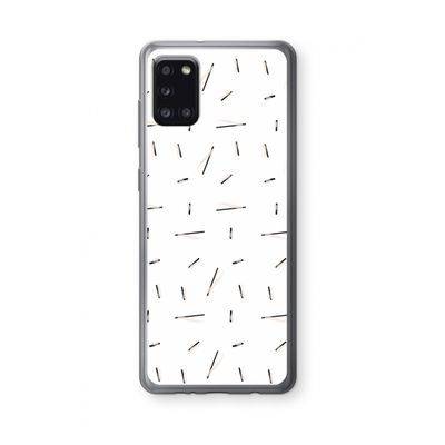 Hipster stripes: Samsung Galaxy A31 Transparant Hoesje