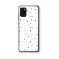 Hipster stripes: Samsung Galaxy A31 Transparant Hoesje