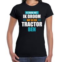 Droom dat ik een tractor ben t-shirt zwart dames 2XL  -