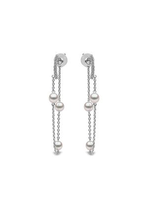 Yoko London boucles d'oreilles Trend Freshwater en or blanc 14ct - Argent