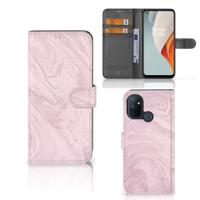 OnePlus Nord N100 | Bookcase | Marble Pink - Origineel Cadeau Vriendin
