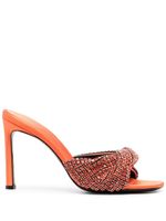 Sergio Rossi x Evangelie Smyrniotaki mules à ornements en cristal - Orange