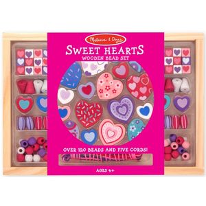 Houten speelgoed kralenset Sweet hearts   -