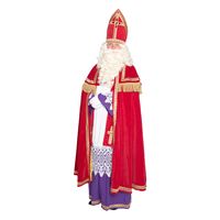 Sinterklaas kostuum - inclusief witte pruik met baard - thumbnail