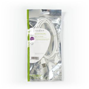 Nedis Oplaadkabel Apple lightning 8-pins naar USB 2m wit