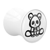 Double Flared Plug met lieve skeletjes-design Acryl Tunnels & Plugs