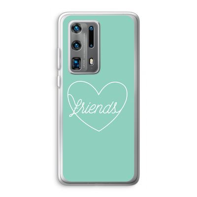 Friends heart pastel: Huawei P40 Pro Plus Transparant Hoesje