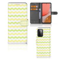Samsung Galaxy A72 | Telefoon Hoesje | Waves Yellow | Portemonnee hoesje