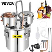 VEVOR Distilleerder Moonshine Still Distiller 6,92KG Distiller Moonshine Still 50L Moonshine Wijn Still Distiller van Roestvrij Staal en Rood Koper