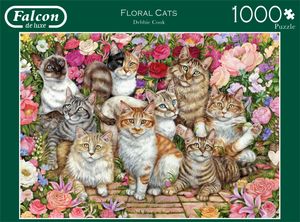 Falcon de luxe Floral Cats 1000 stukjes