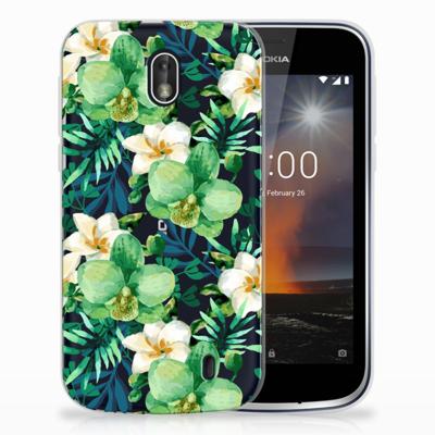 Nokia 1 | TPU Case | Orchidee Groen Nokia 1 | TPU Case | Orchidee Groen