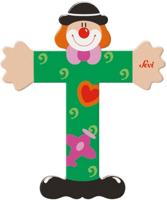 Sevi letter clown t: 10 cm (81756)