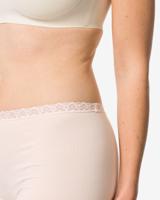 HEMA Damesboxer naadloos micro met kant naturel (naturel)