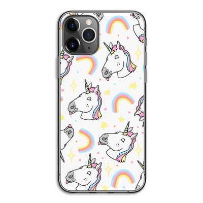 Rainbow Unicorn: iPhone 11 Pro Transparant Hoesje