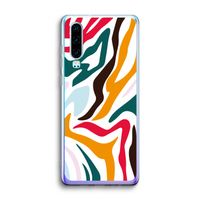 Colored Zebra: Huawei P30 Transparant Hoesje