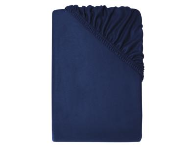 LIVARNO Hoeslaken Fleece 180-200 x 200 cm (Marineblauw)