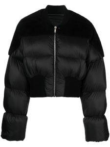 Rick Owens veste crop à design matelassé - Noir