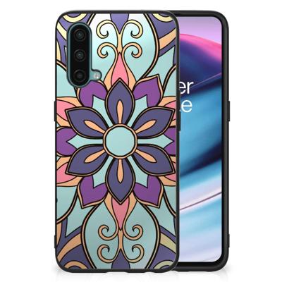 OnePlus Nord CE 5G Bloemen Hoesje Purple Flower