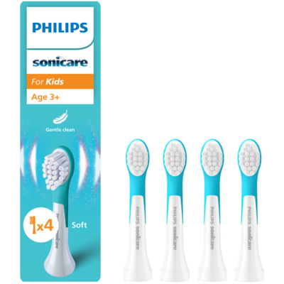 Philips Philips Sonicare For Kids 3+ Soft opzetborstels HX6034/90 - 4 stuks