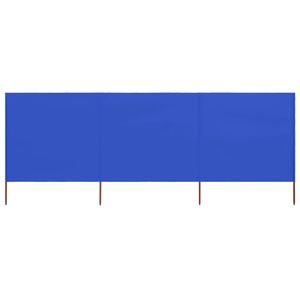 VidaXL Windscherm 3-panelen 400x160 cm stof azuurblauw