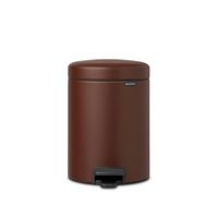 Brabantia NewIcon pedaalemmer 5 liter met kunststof binnenemmer - Mineral Cosy Brown