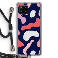 Memphis Shapes Pink: Samsung Galaxy A42 5G Transparant Hoesje met koord