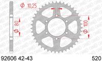 AFAM Chain wheel 520 43z steel silver
