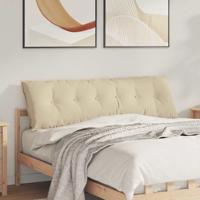 VidaXL Rugkussen crème 160 x 50 cm microvezel stof