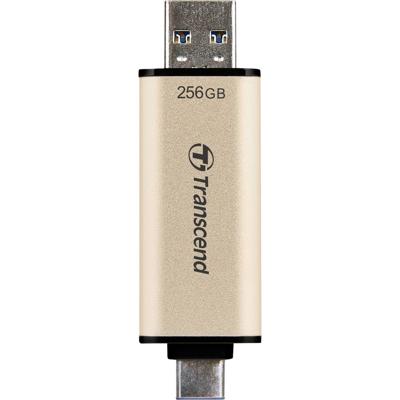 Transcend JetFlash 930C USB-stick 256 GB Goud TS256GJF930C USB-A 3.2 Gen 1, USB-C