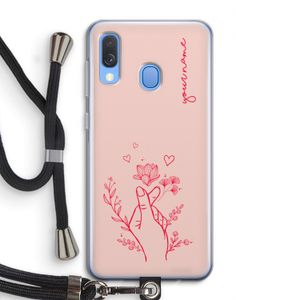 Giving Flowers: Samsung Galaxy A40 Transparant Hoesje met koord
