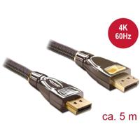 Delock 82773 DisplayPort-kabel DisplayPort Aansluitkabel DisplayPort-stekker, DisplayPort-stekker 5.00 m Antraciet Delock 82773 DisplayPort-kabel DisplayPort Aansluitkabel DisplayPort-stekker, DisplayPort-stekker 5.00 m Antraciet