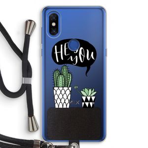 Hey you cactus: Xiaomi Mi Mix 3 Transparant Hoesje met koord