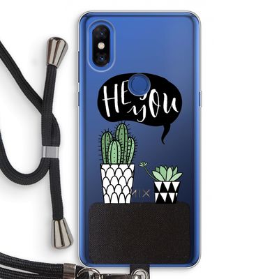 Hey you cactus: Xiaomi Mi Mix 3 Transparant Hoesje met koord