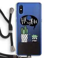 Hey you cactus: Xiaomi Mi Mix 3 Transparant Hoesje met koord