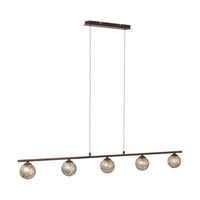 Paul Neuhaus Hanglamp Greta 5 lichts L 132 cm bruin