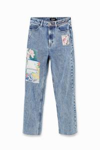 Straight cropped Japanse jeans - BLUE - 38