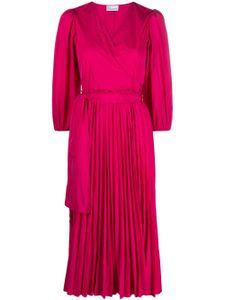 RED Valentino robe plissée à détail de nœud - Rose