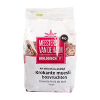 De Halm Krokante muesli bosvruchten (bio) 500 gram