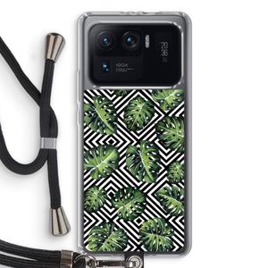 Geometrische jungle: Xiaomi Mi 11 Ultra Transparant Hoesje met koord