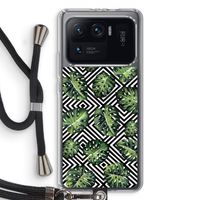 Geometrische jungle: Xiaomi Mi 11 Ultra Transparant Hoesje met koord