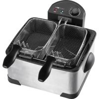 Clatronic FR 3195 Friteuse met dubbele koudezone 4 l 2000 W Met handmatige temperatuursinstelling RVS