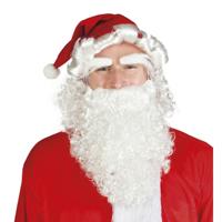 Complete Kerstman verkleedset - baard/snor/wenkbrauwen/muts - Kerst verkleedkleding