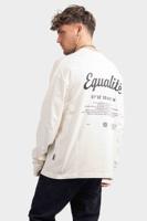Equalité Lane Oversized T-Shirt Lange Mouw Heren Gebroken Wit - Maat XS - Kleur: Wit | Soccerfanshop