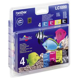 Brother LC-1000VALBPDR inktcartridge Origineel Zwart, Cyaan, Magenta, Geel