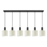 Moderne hanglamp Bling - Beige - verlichtingspendel Xxl Beam 6L inclusief lampenkap 20/20/17cm - pendel lengte 150.5 cm - geschikt voor E27 LED lamp - Pendellamp geschikt voor woonkamer, slaapkamer, keuken