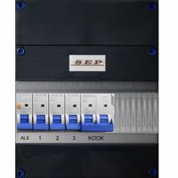 Uitbreiding groepenkast met kast 1 rij aardlekschakelaar 40A 30mA 3 groepen en kookgroep