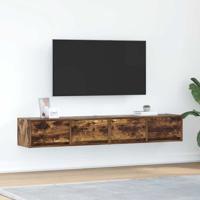 Tv-meubelen 2 st 80x31x25,5cm bewerkt hout gerookt eikenkleurig